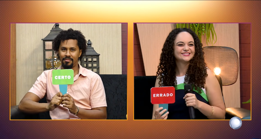 Mariana e Leroy participam da Dinâmica das Palavras