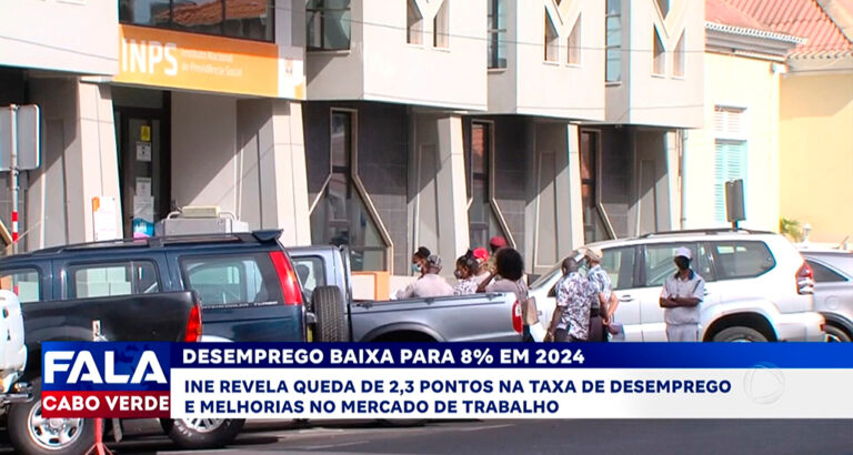 DESEMPREGO BAIXA PARA 8% EM 2024
