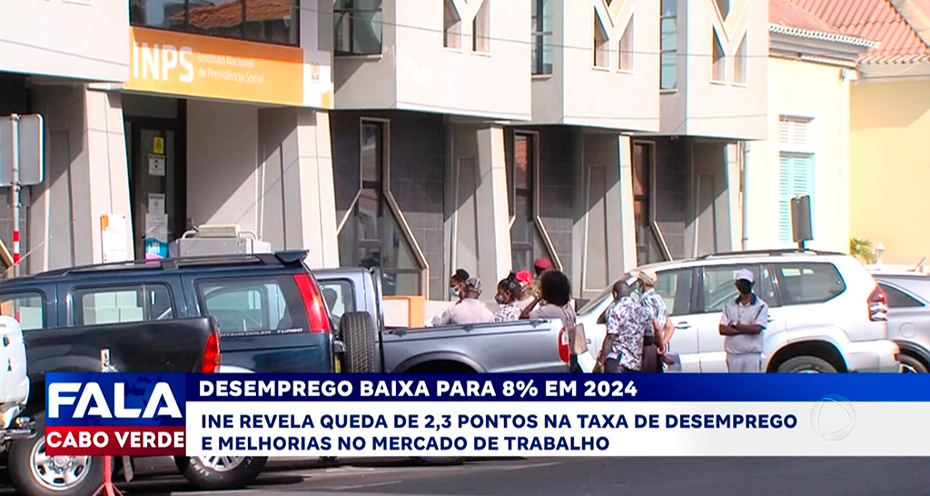 DESEMPREGO BAIXA PARA 8% EM 2024