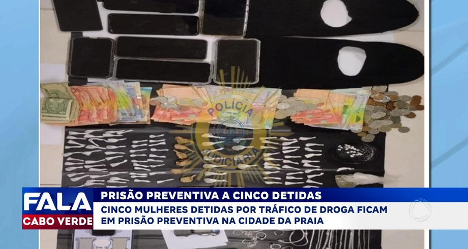 PRISÃO PREVENTIVA A CINCO DETIDAS
