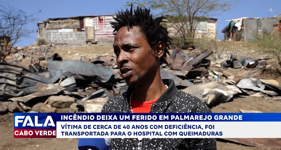 INCÊNDIO DEIXA UM FERIDO EM PALMAREJO GRANDE