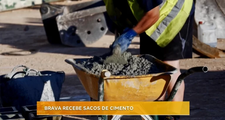 BRAVA RECEBE SACOS DE CIMENTO