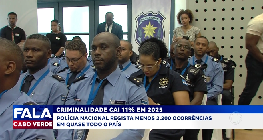 CRIMINALIDADE CAI 11% EM 2025