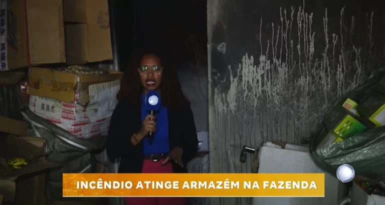 INCÊNDIO ATINGE ARMAZÉM NA FAZENDA