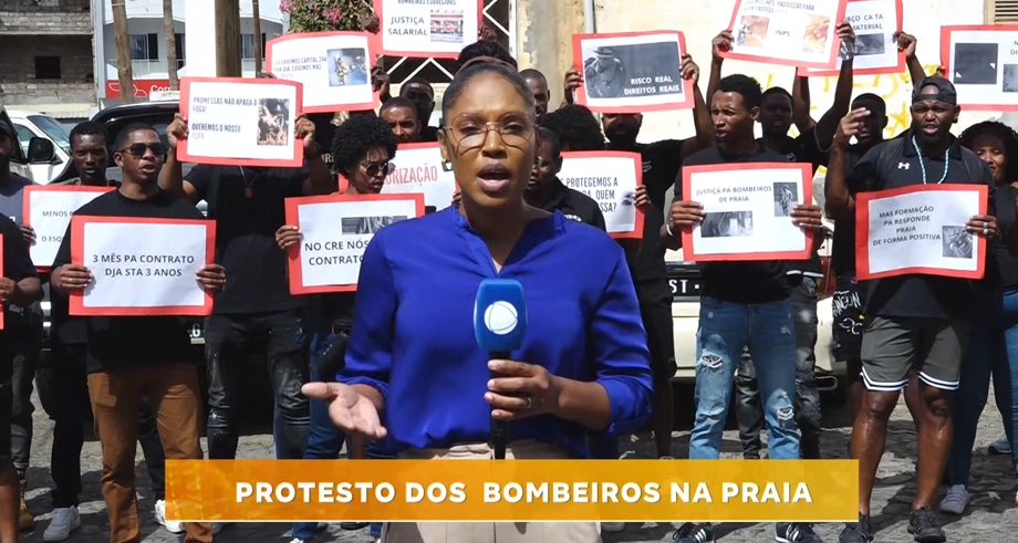 PROTESTO DOS BOMBEIROS NA PRAIA
