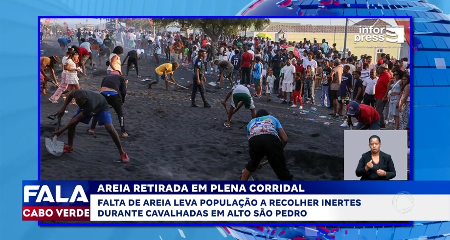 AREIA RETIRADA EM PLENA CORRIDAL