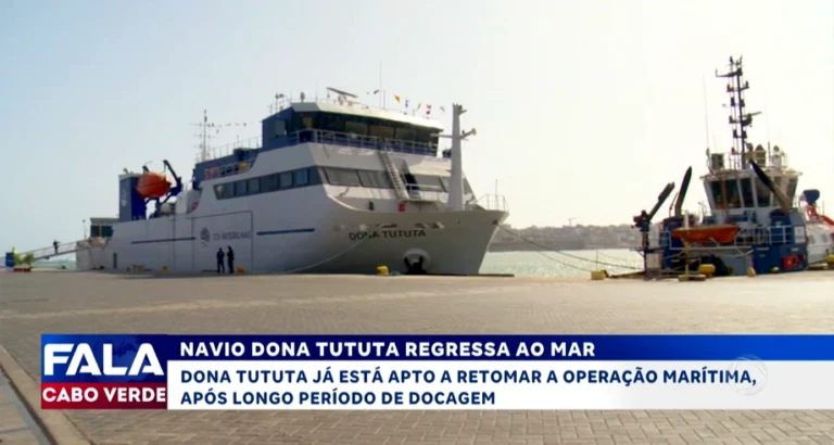 NAVIO DONA TUTUTA REGRESSA AO MAR AMANHÃ