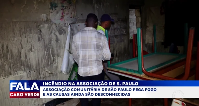 Incêndio destrói sede da Associação de São Paulo na cidade da Praia