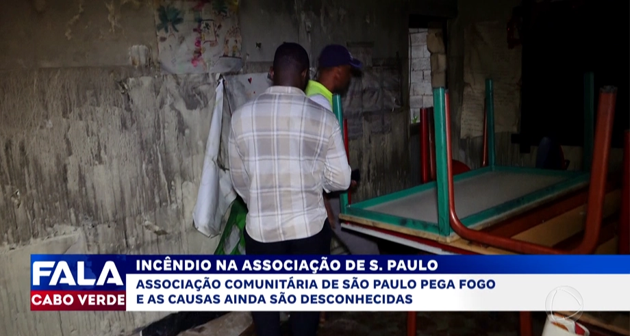 Incêndio destrói sede da Associação de São Paulo na cidade da Praia