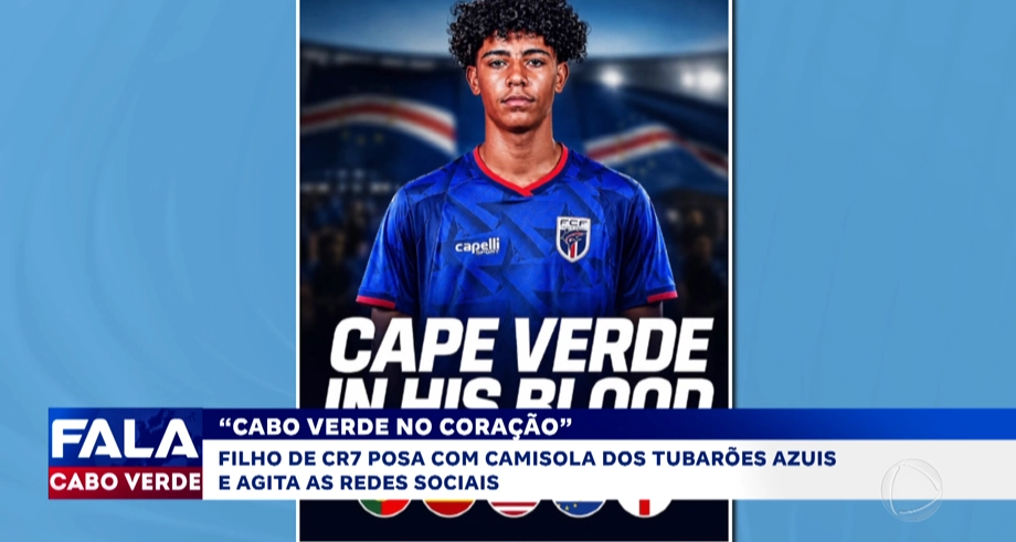 Filho de Cristiano Ronaldo surpreende ao postar foto com camisola da Seleção de Cabo Verde