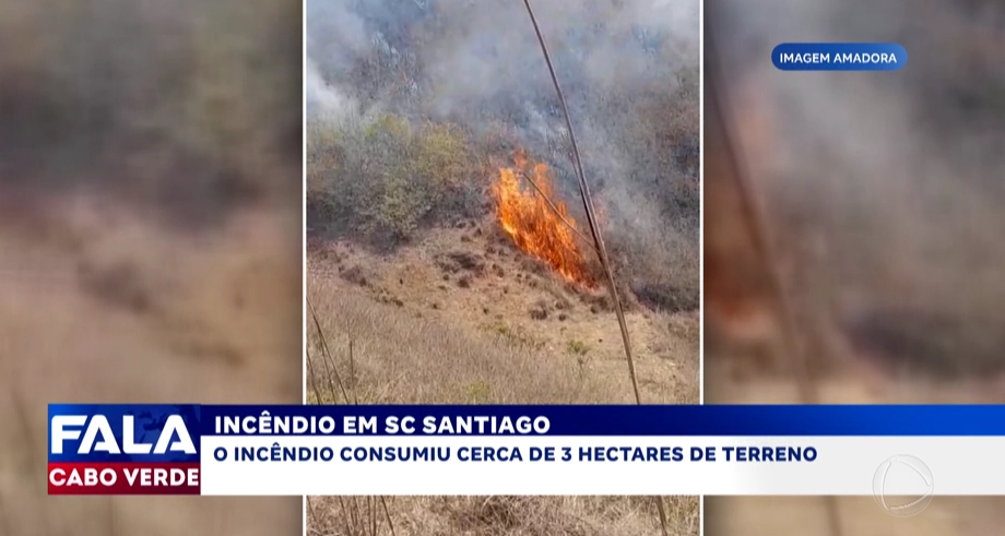 Incêndio em Santa Catarina de Santiago consome cerca de 3 hectares