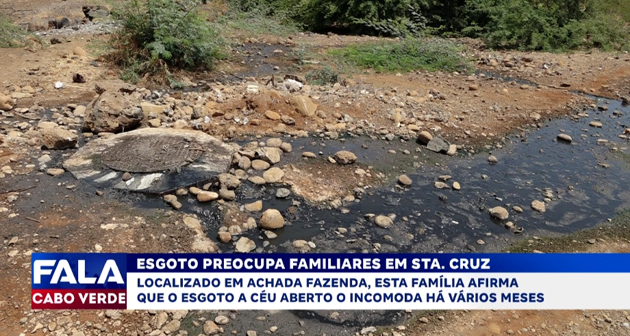 Moradores de Santa Cruz denunciam esgoto a ceu aberto e pedem solução