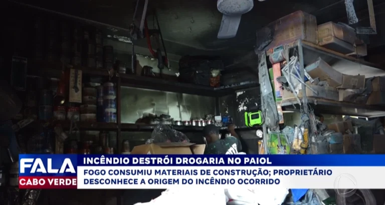 Incêndio destrói drogaria no Paiol