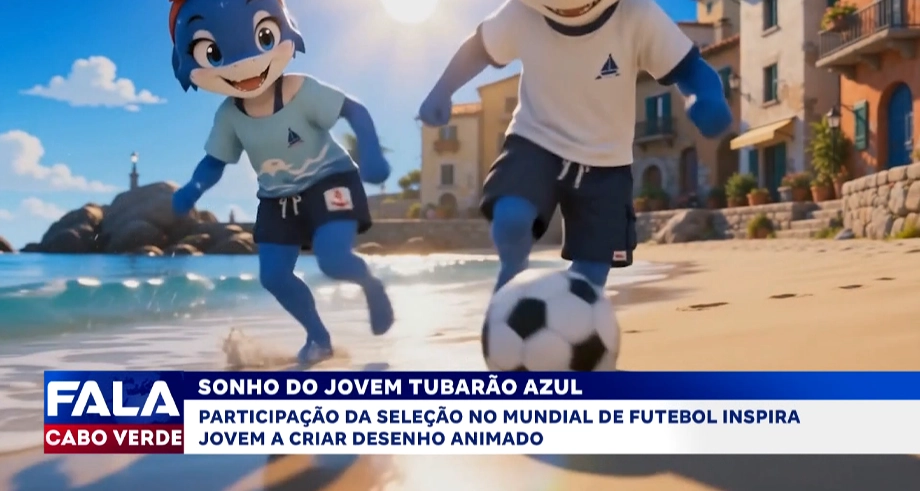 Jovem cria desenho animado inspirado nos Tubarões Azuis