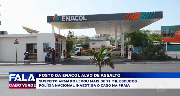 Assalto em Posto da Enacol: Suspeito armado levou mais de 71 mil escudos