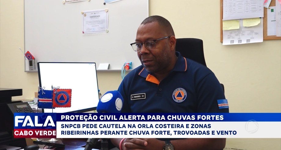 PROTEÇÃO CIVIL ALERTA PARA CHUVAS FORTES