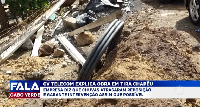 CV TELECOM EXPLICA OBRA EM TIRA CHAPÉU
